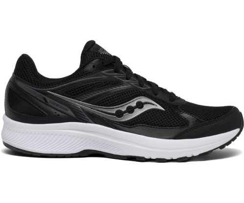 Tenis Saucony Cohesion 14 Wide Hombre Zapatillas Running Negras / Blancas México MX-134-ZQ